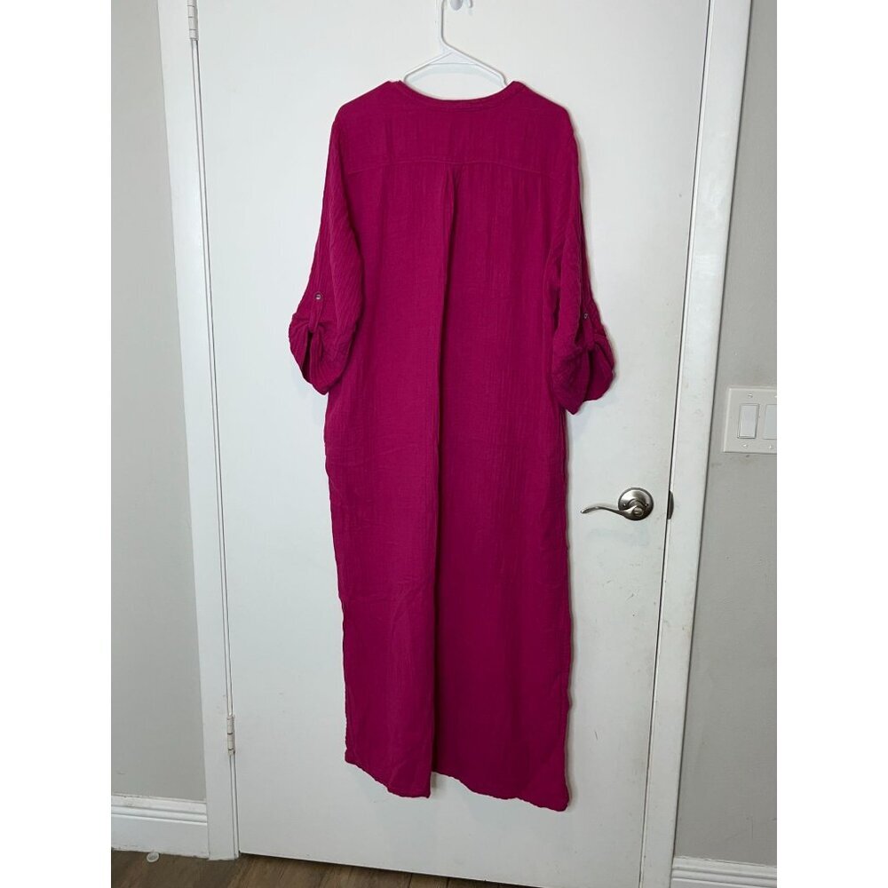 EVERYDAY RITUALTracey Gauze Kaftan Coverup Dress Size L - Picture 5 of 9